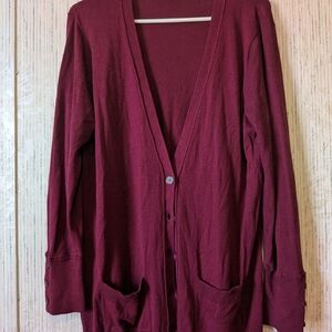 Cranberry Joseph A Tunic Cardigan With Pockets